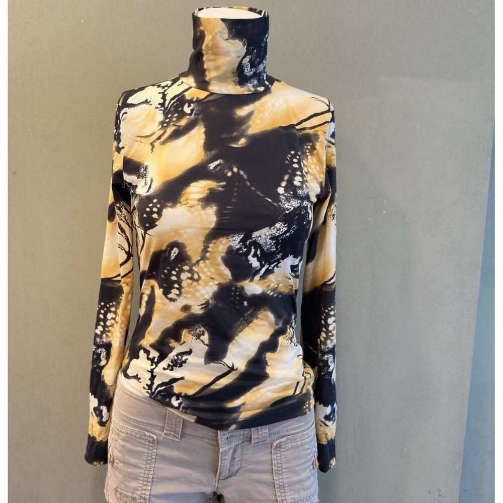 St. John Sport‎ VTG Blouse Women's P Colorful Sheer  Retro Y2K Long Sleeve - Picture 9 of 16